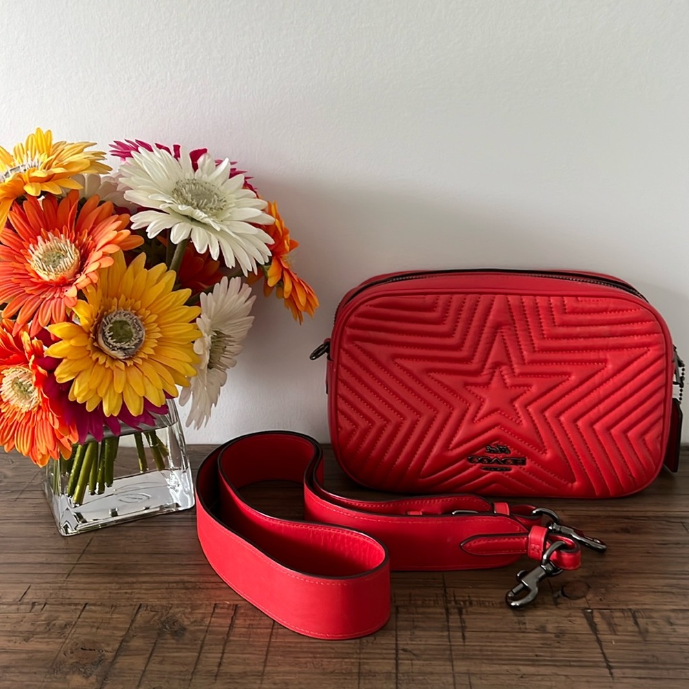 Coach Red Quilted Star Crossbody Bag